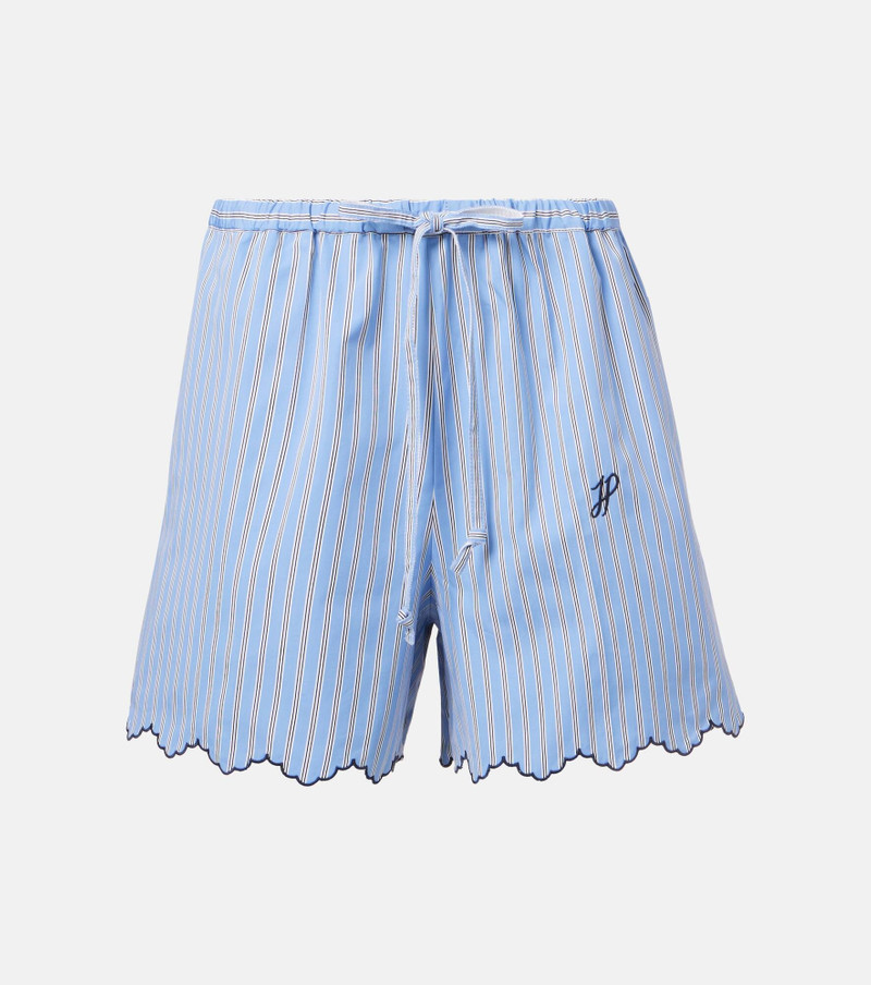 Scalloped cotton poplin shorts 1