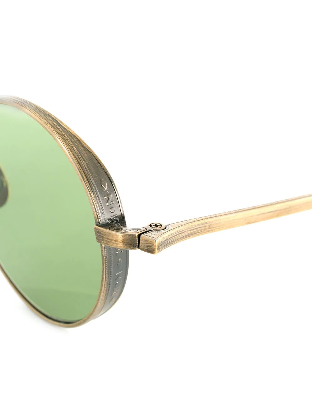 embossed round-frame tinted sunglasses - 3