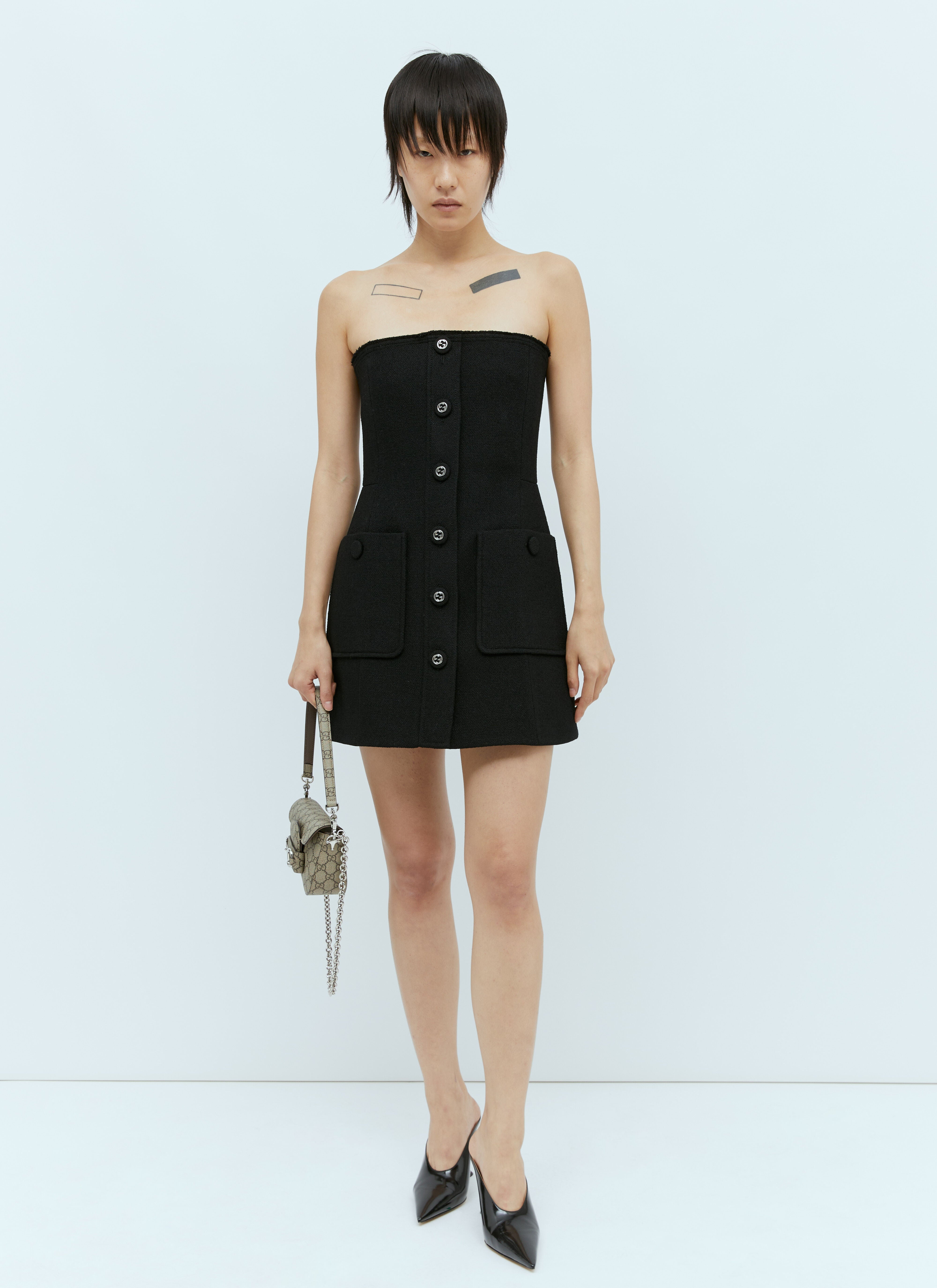 Gucci Women Tweed Mini Dress - 2