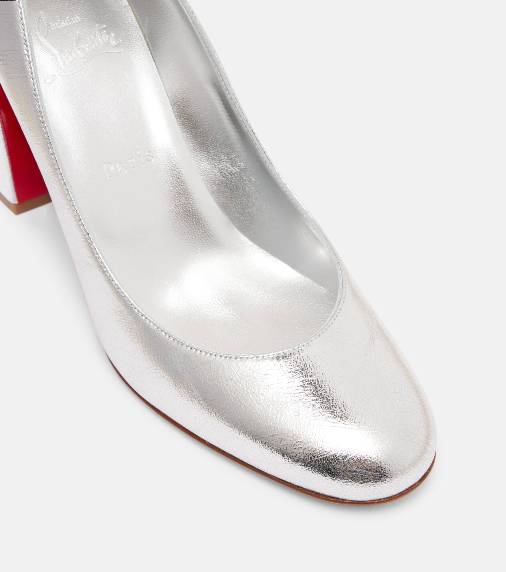 Miss Sab 85 metallic leather pumps - 5