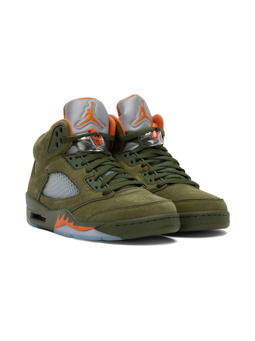 Green Air Jordan 5 Sneakers - 4