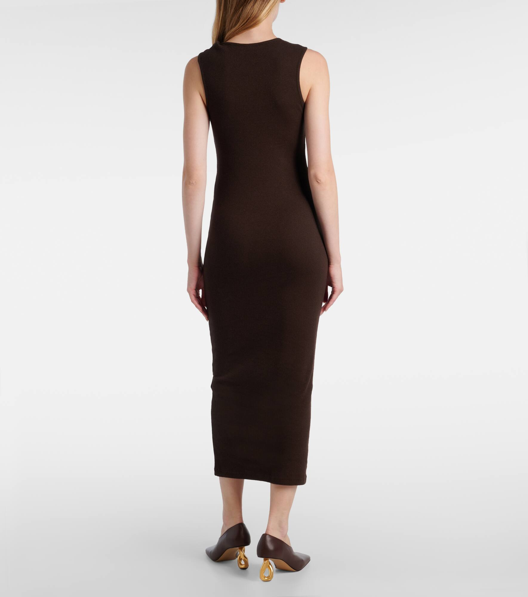 Embroidered cotton maxi dress - 3