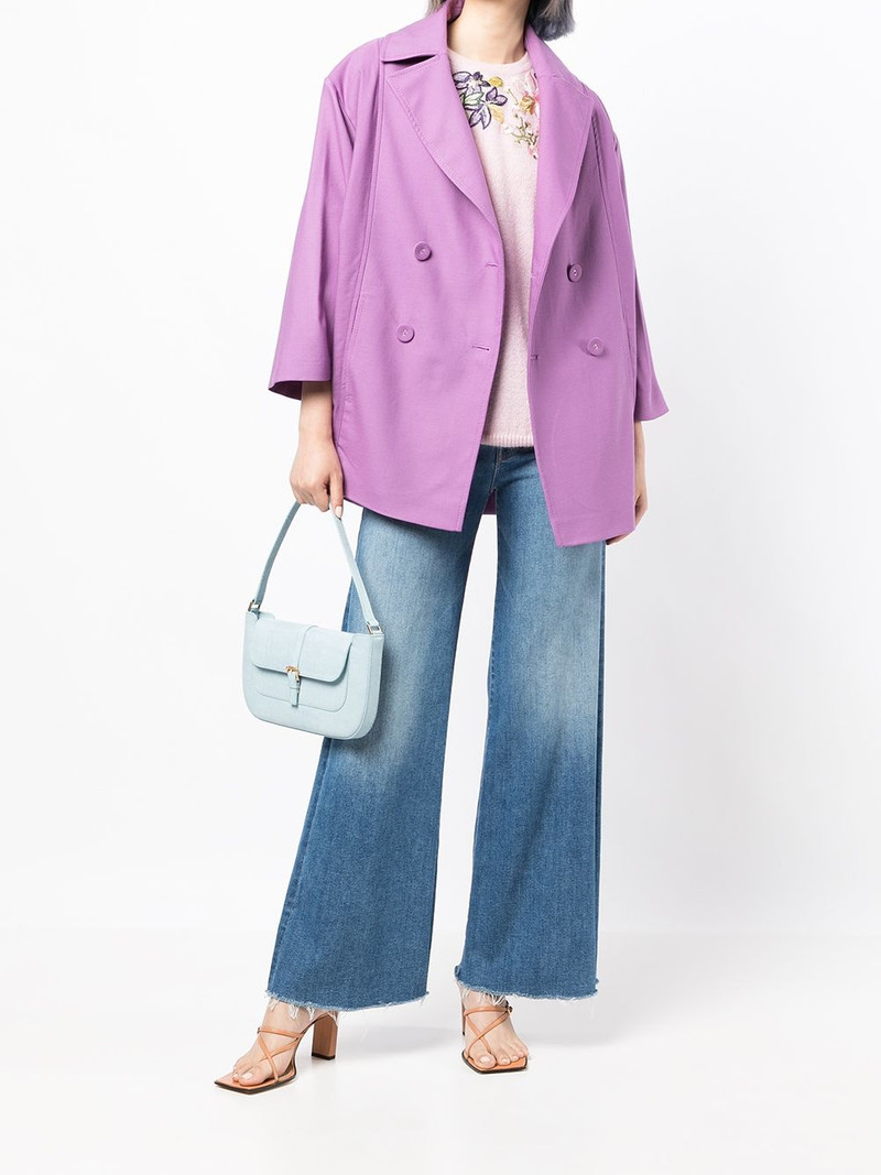 COSTARELLOS double-breasted fitted blazer outlook