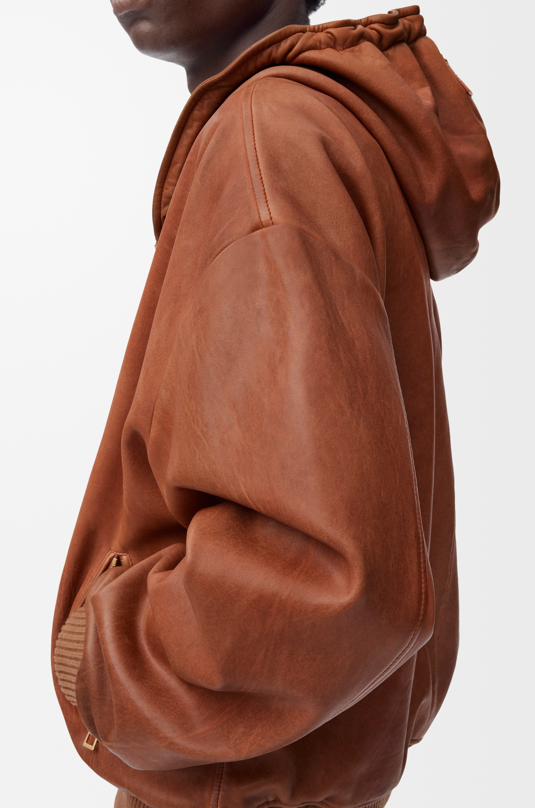 Hooded jacket in nappa lambskin - 5