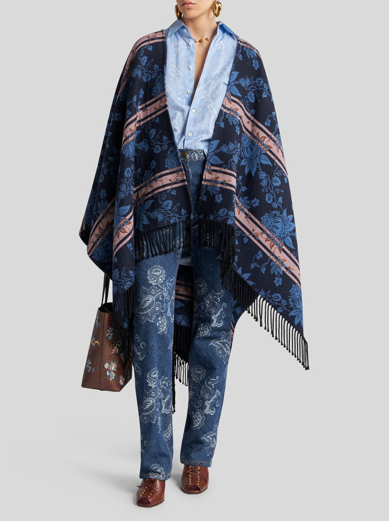 Etro FLORAL JACQUARD CAPE outlook