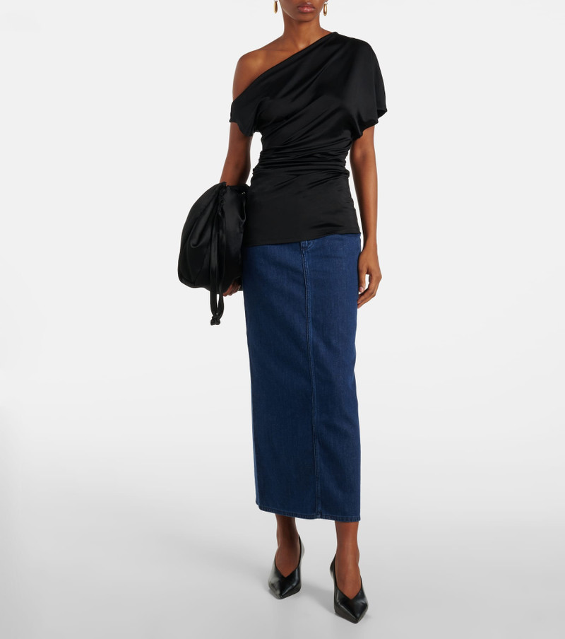 TOVE Sera denim midi skirt outlook