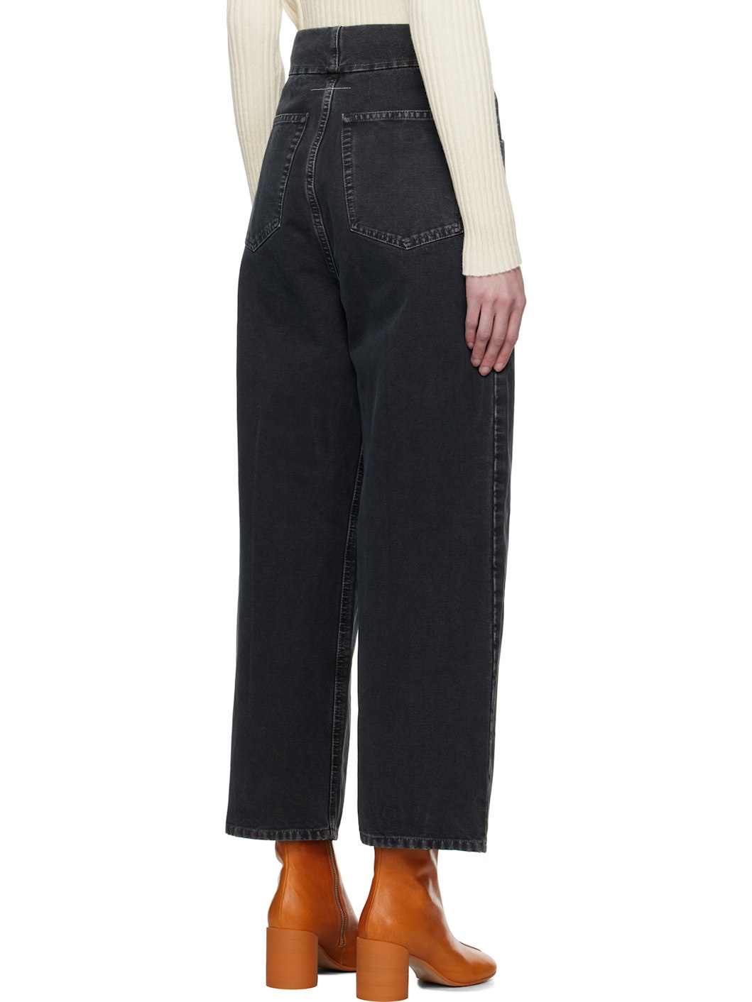Black Canvas 5 Pockets Jeans - 3