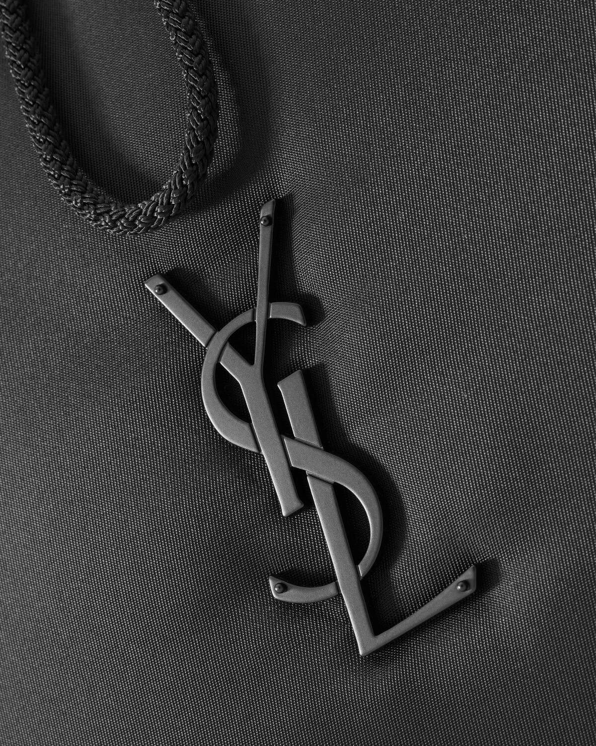 ■Saint Laurent■ Small Monogram Niki Nylon Bucket Bag Black Saint Laurent Men's Niki Small YSL Bucket Crossbody Bag in