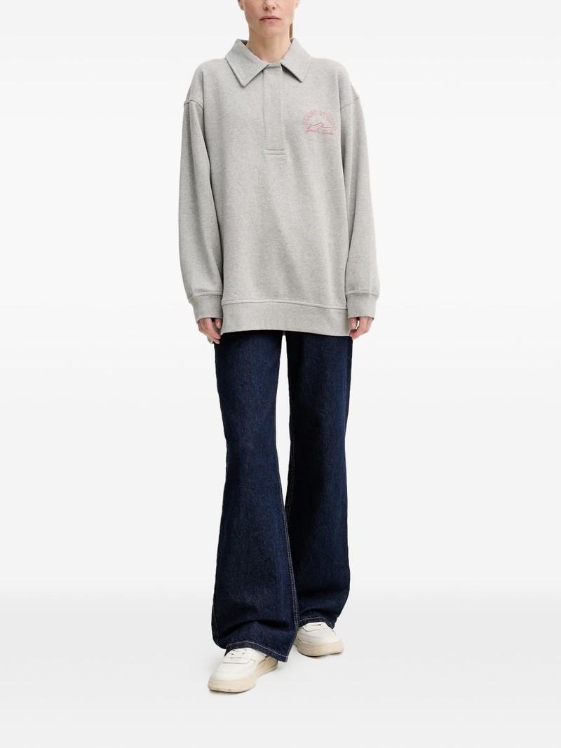 STAND STUDIO collar graphic sweatshirt outlook