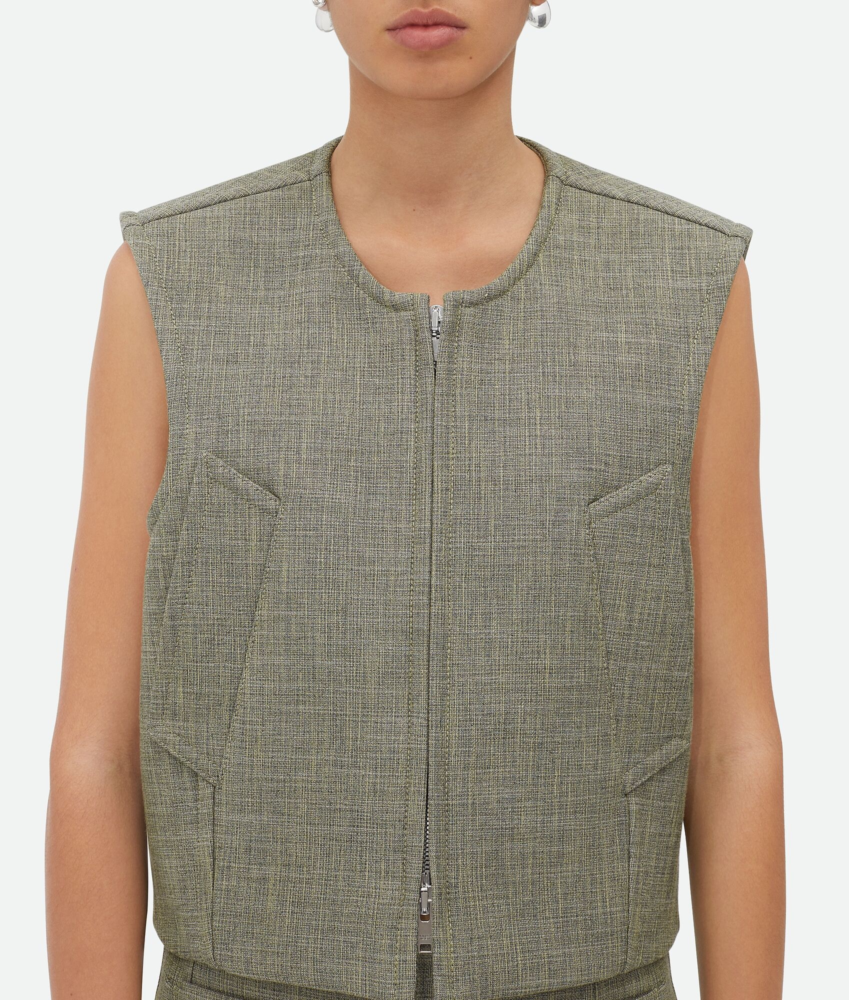 Melange Cotton Gilet - 4