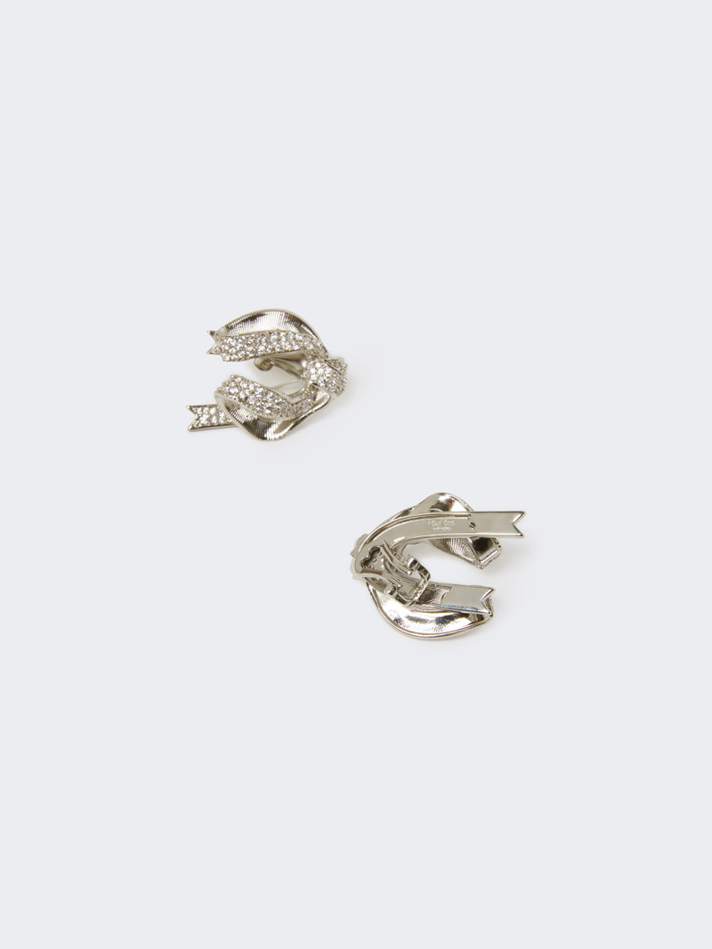 Max Mara MMPAPILLONEAR Bow earrings with rhinestones outlook