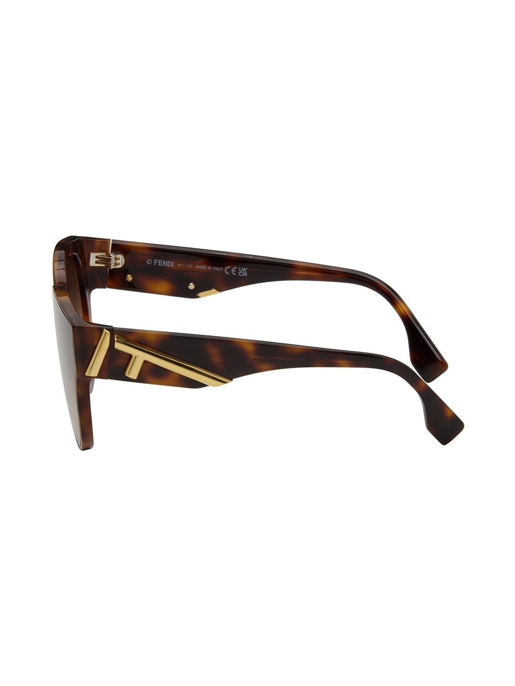 FENDI EYEWEAR O'Lock oversized square-frame tortoiseshell acetate