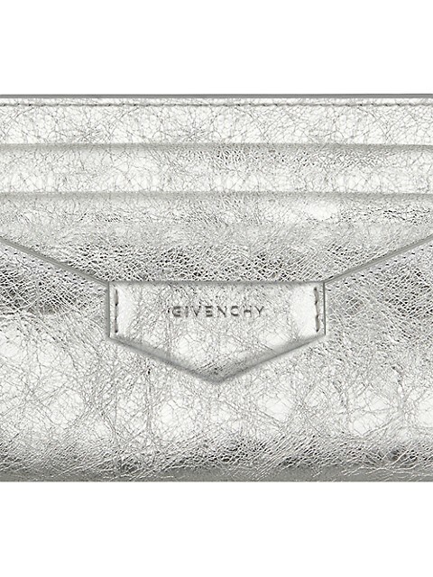 Antigona Card Holder in Laminated Leather - 3