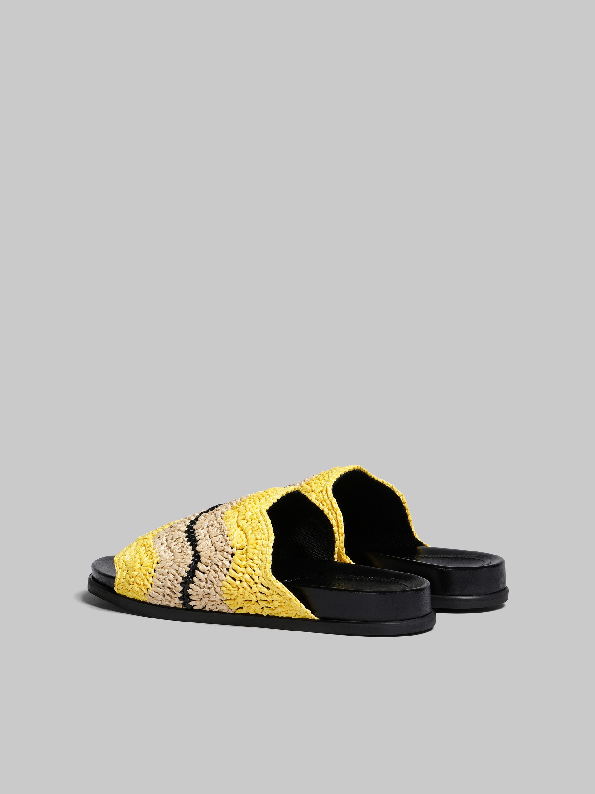 MARNI X NO VACANCY INN - YELLOW CROCHET RAFFIA SLIDE - 3