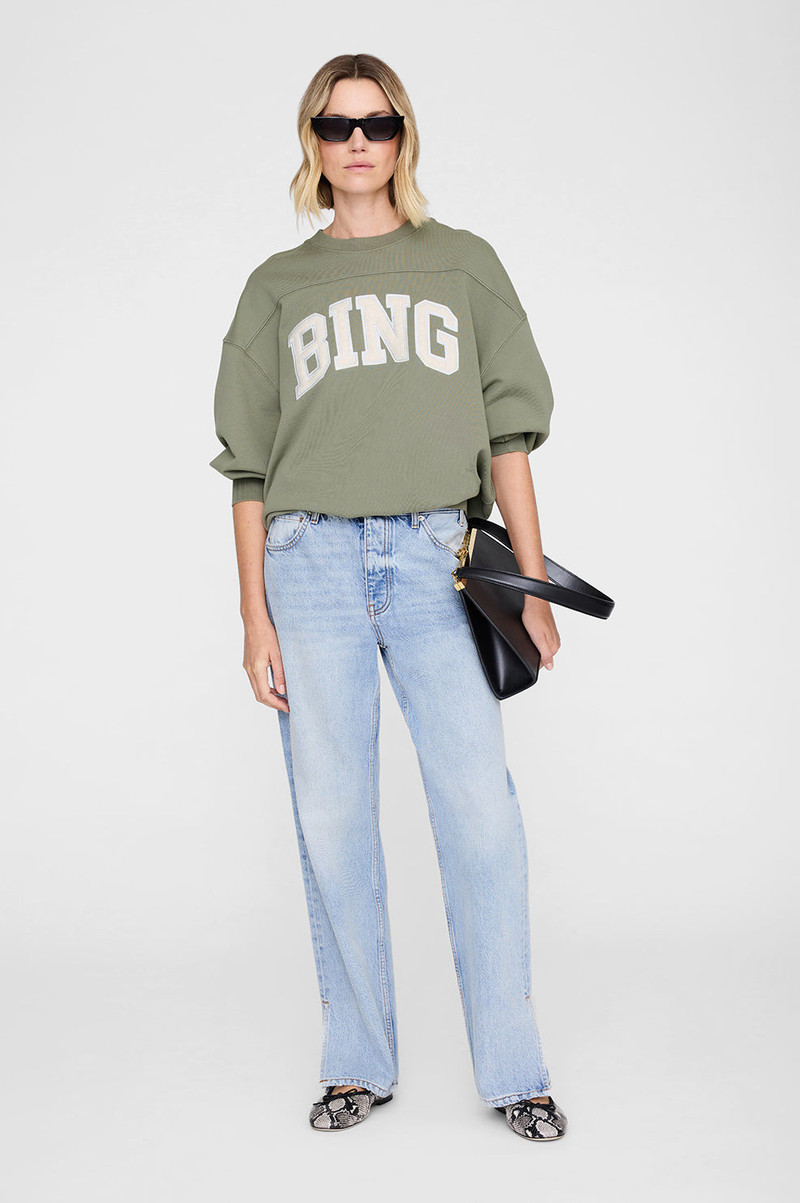 ANINE BING Trenton Sweatshirt Bing - Washed Olive outlook