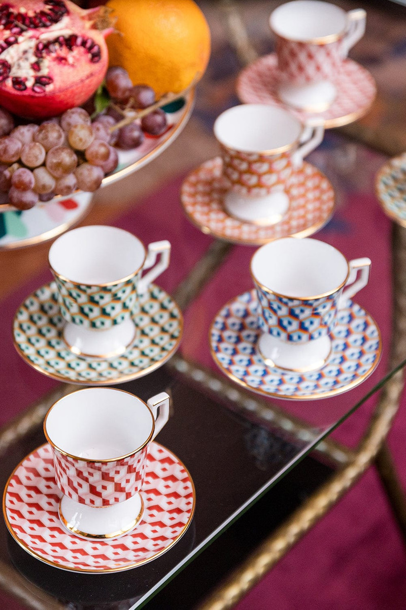 La DoubleJ Espresso Cup Set Of 4 - Cubi Mix outlook