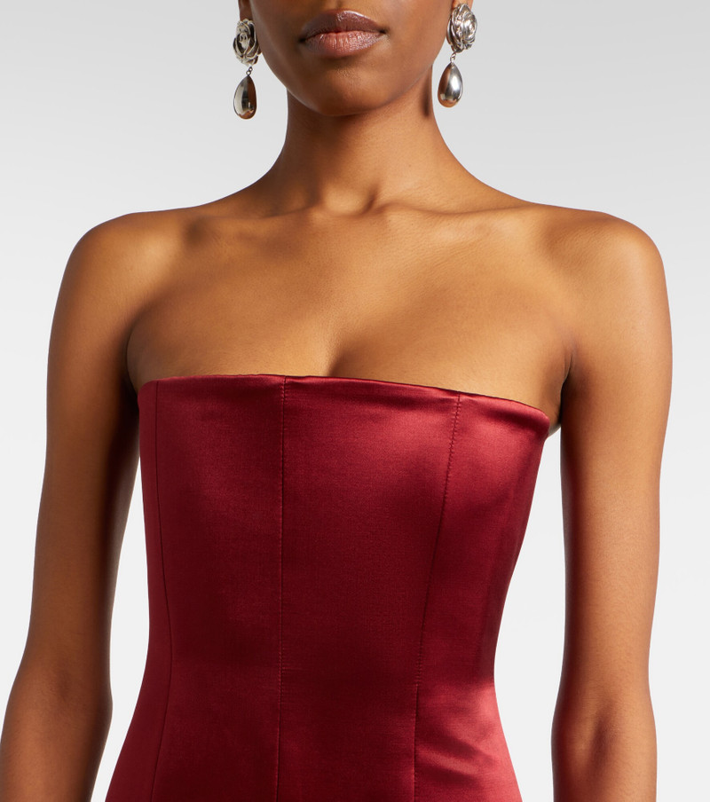 Draped silk corset gown 3