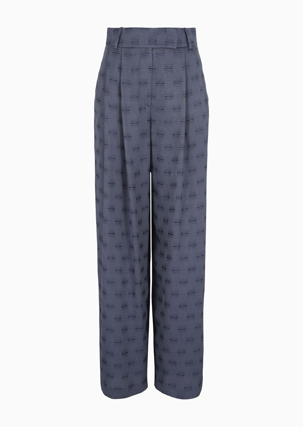 Two-dart jacquard viscose trousers - 1