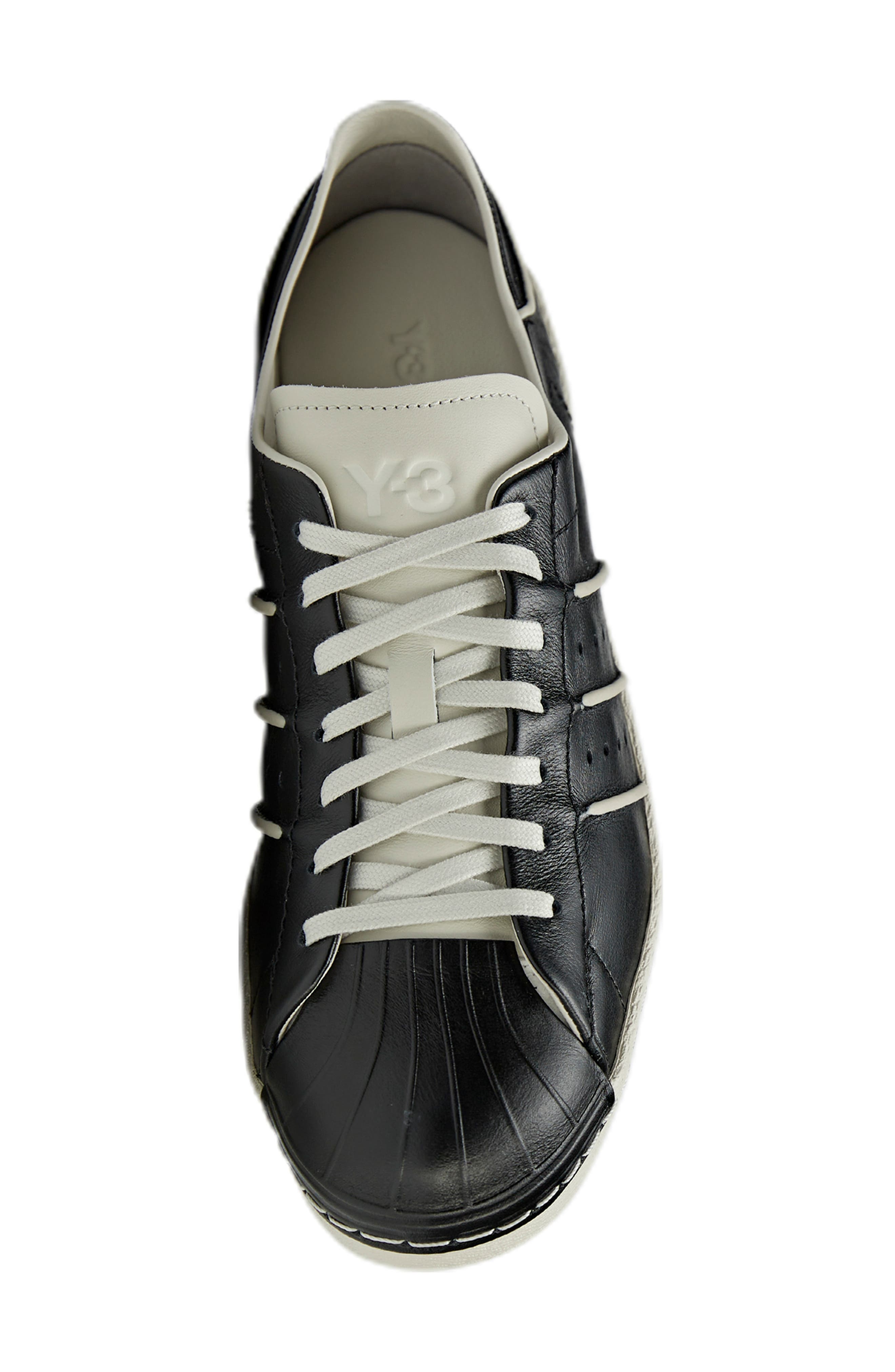 Y-3 Superstar Sneaker in Black/Black/Talc at Nordstrom - 4
