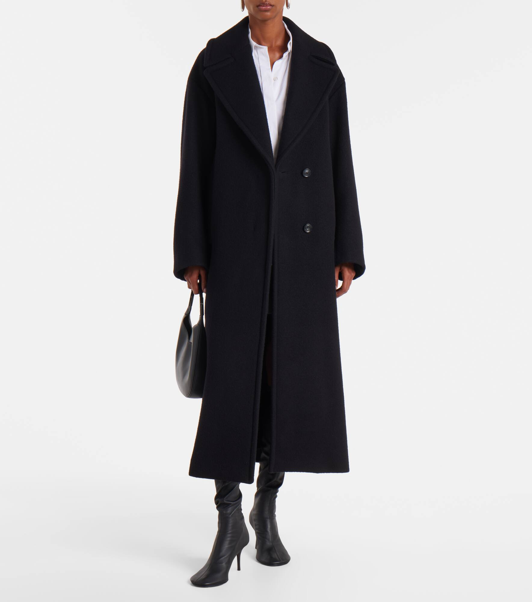 Zebra virgin wool wrap coat - 6