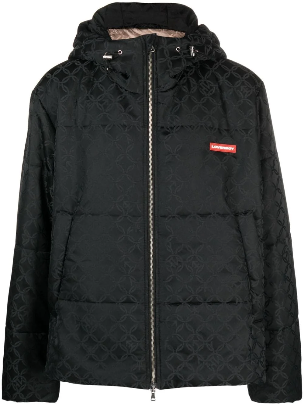 Kitty monogram-print padded jacket - 1