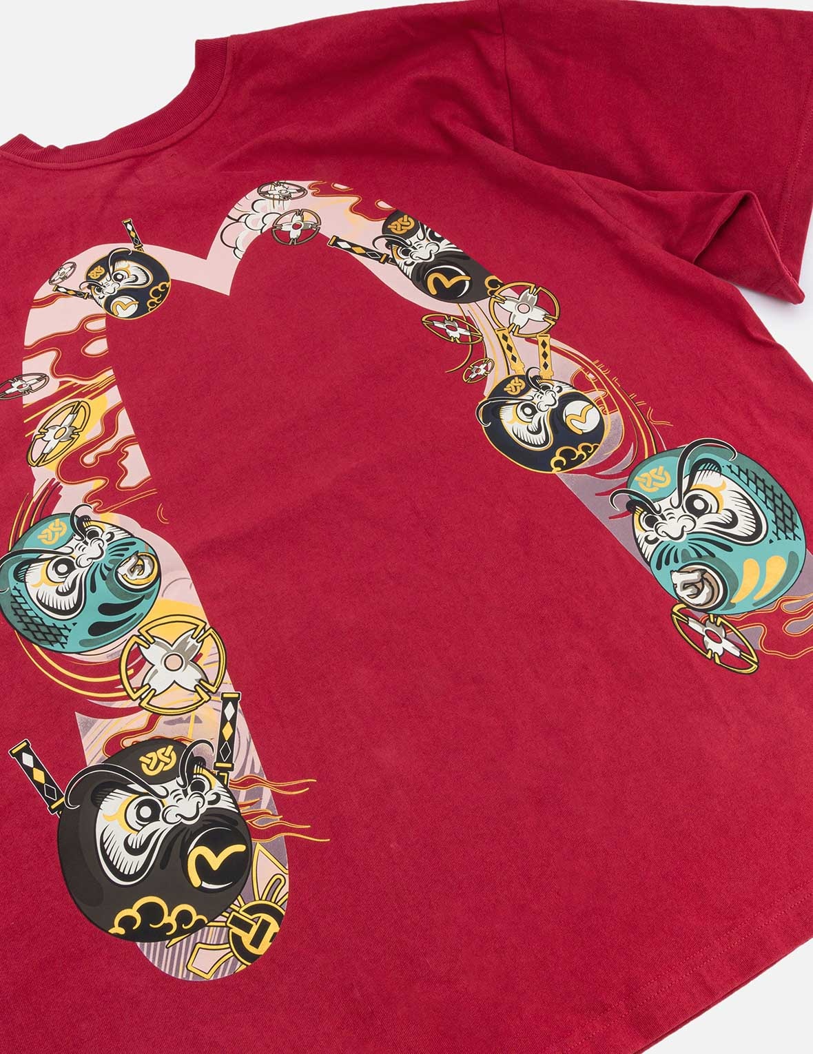 Logo and Ninja Daruma Daicock Print Loose Fit T-shirt - 6