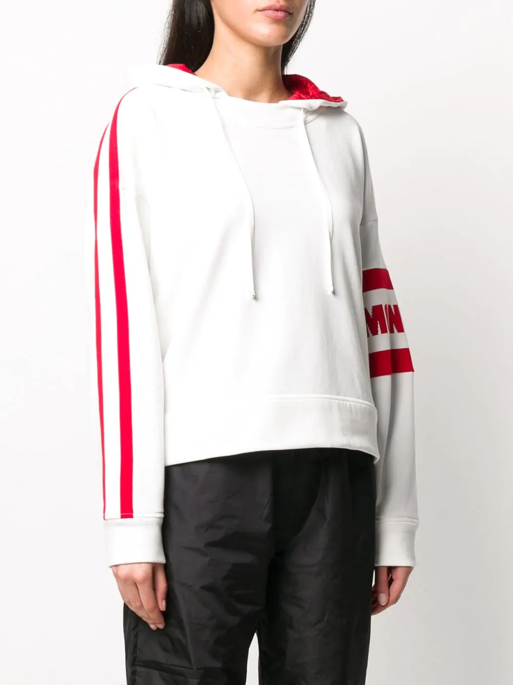 logo-stripe drawstring hoodie - 3