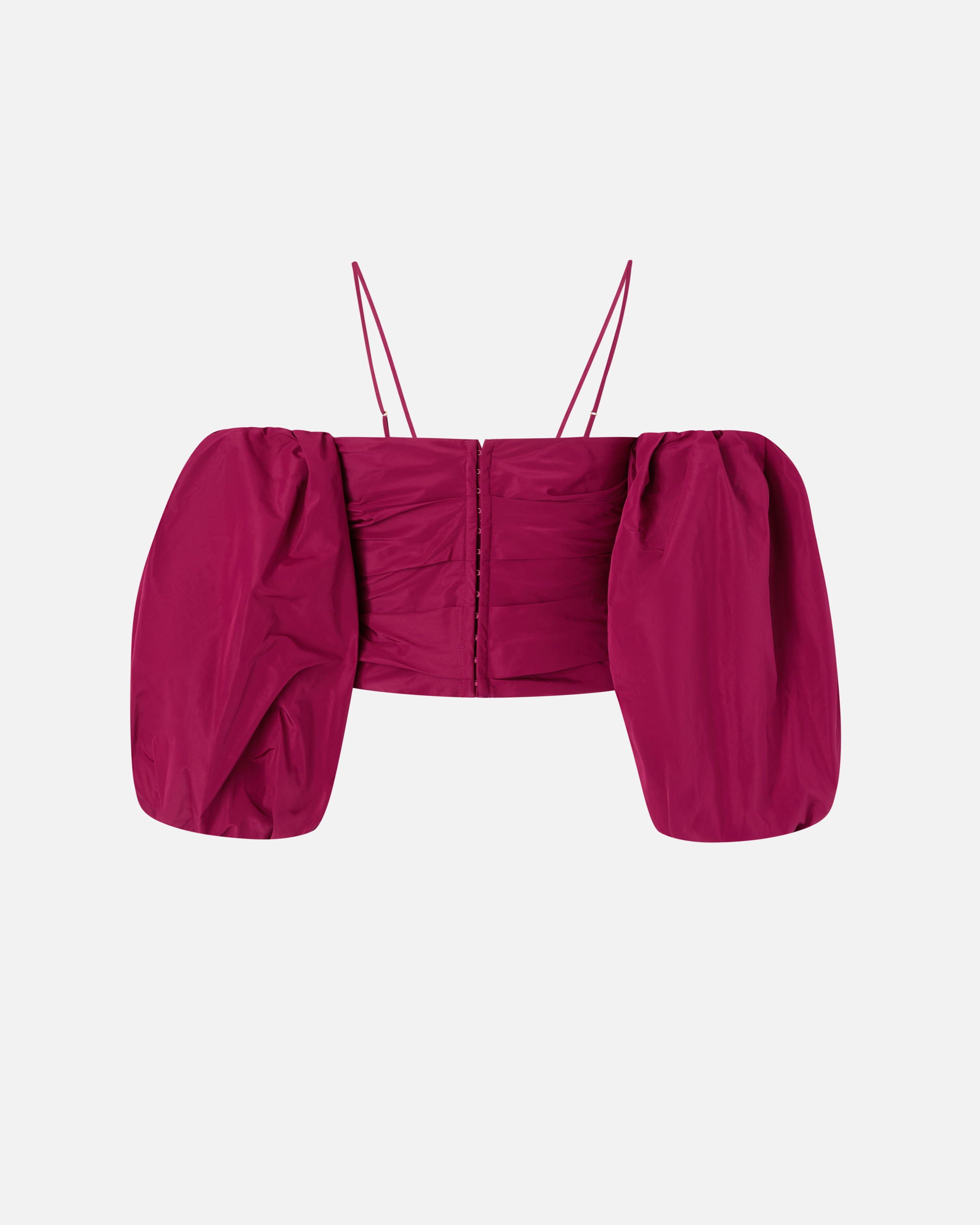 CROP TOP WITH PUFF SLEEVES - 2