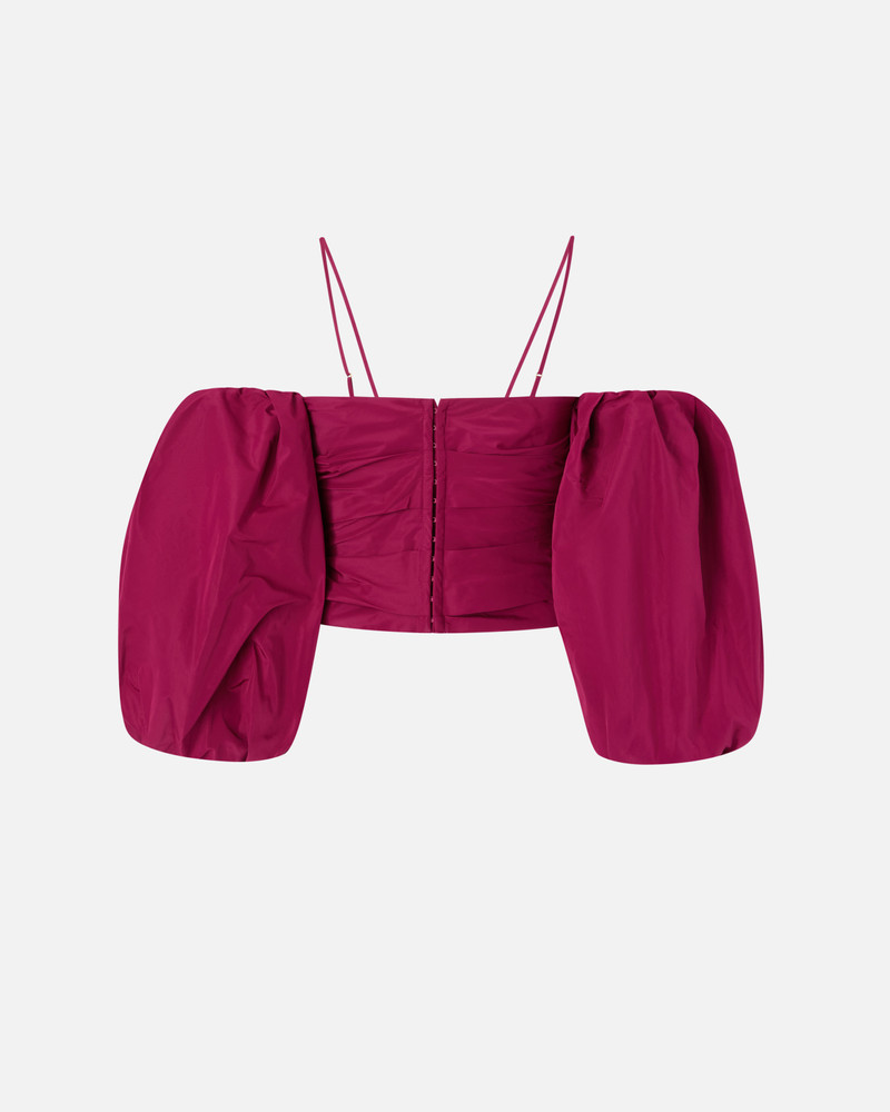 PINKO CROP TOP WITH PUFF SLEEVES outlook