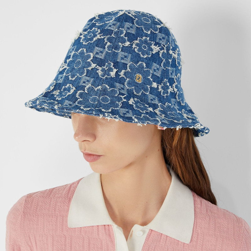 Hat Blue FF denim cloche 3