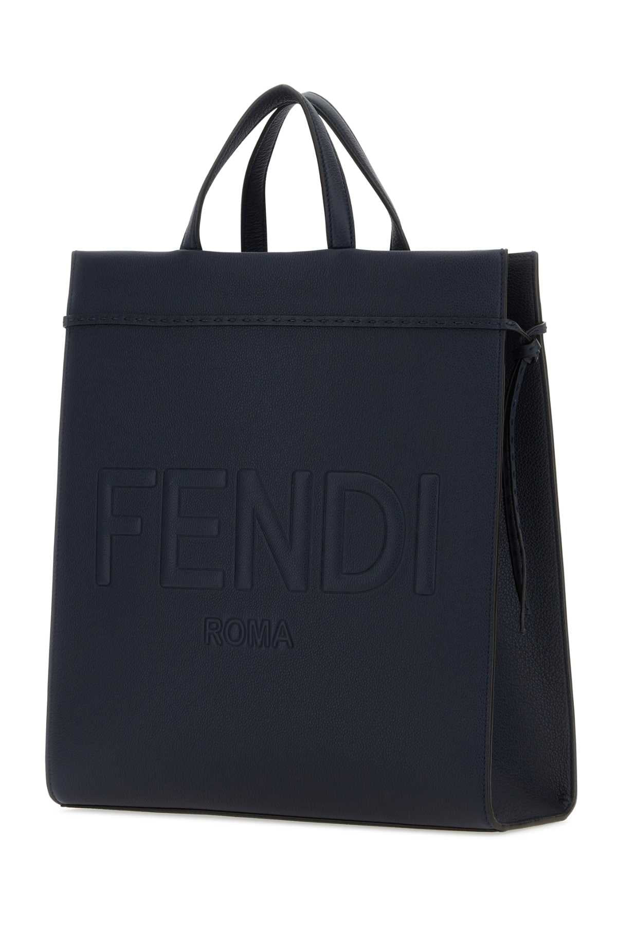 Fendi Men Midnight Blue Medium Go To Shopper Shopping Bag - 2