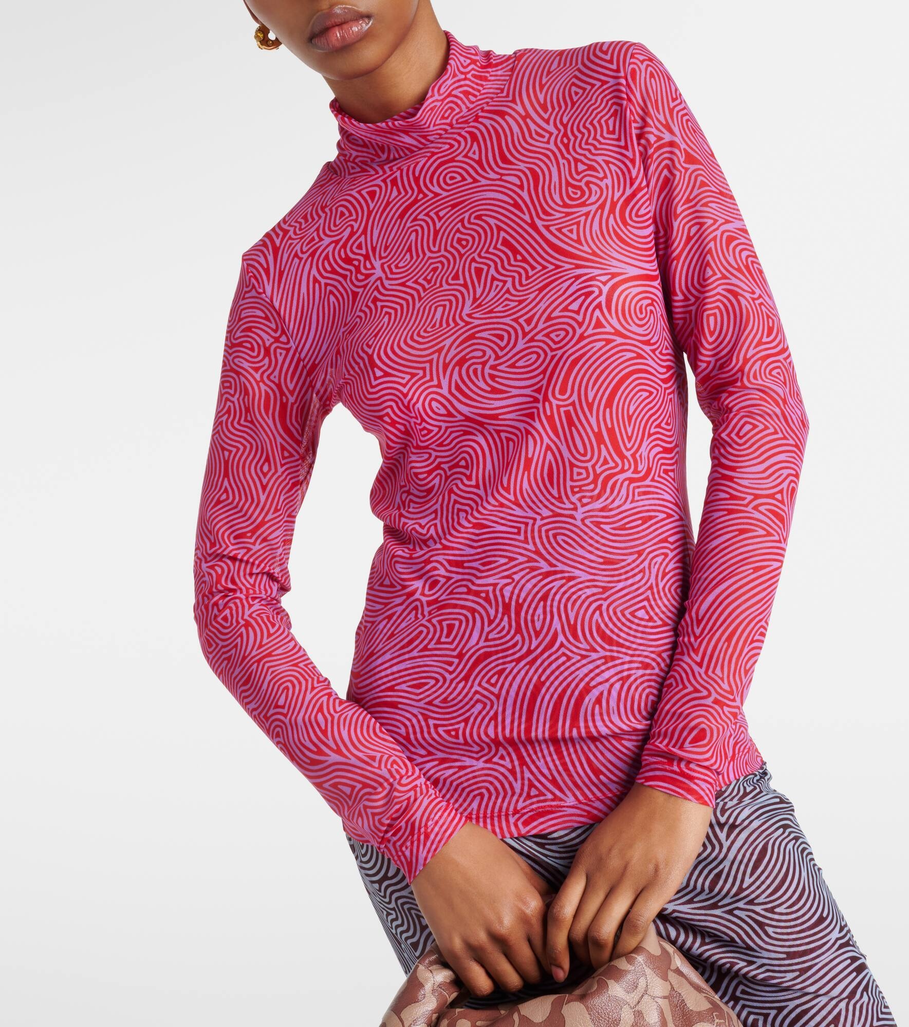 Mesh turtleneck top - 5