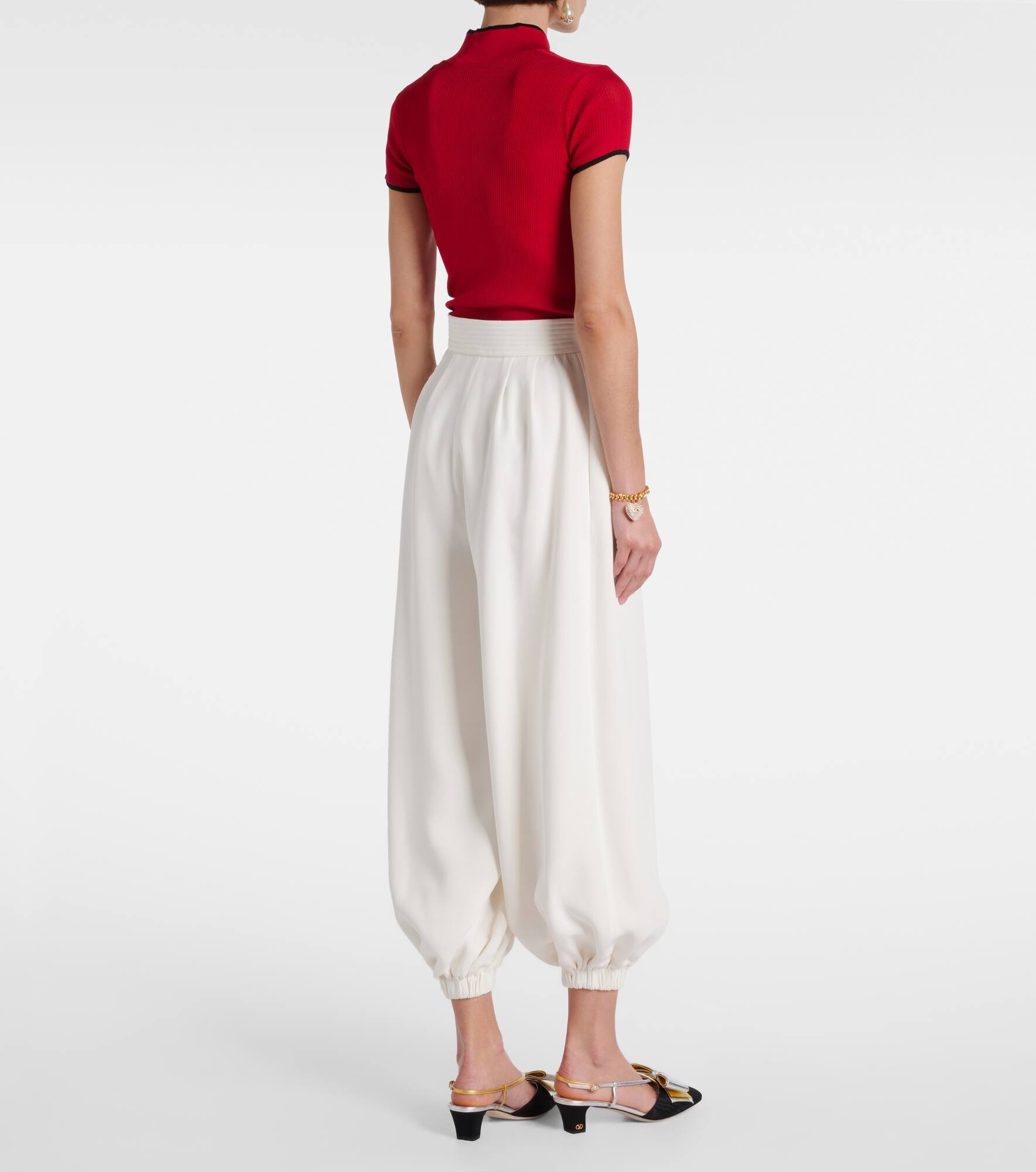 Cady Couture silk wide-leg pants - 3