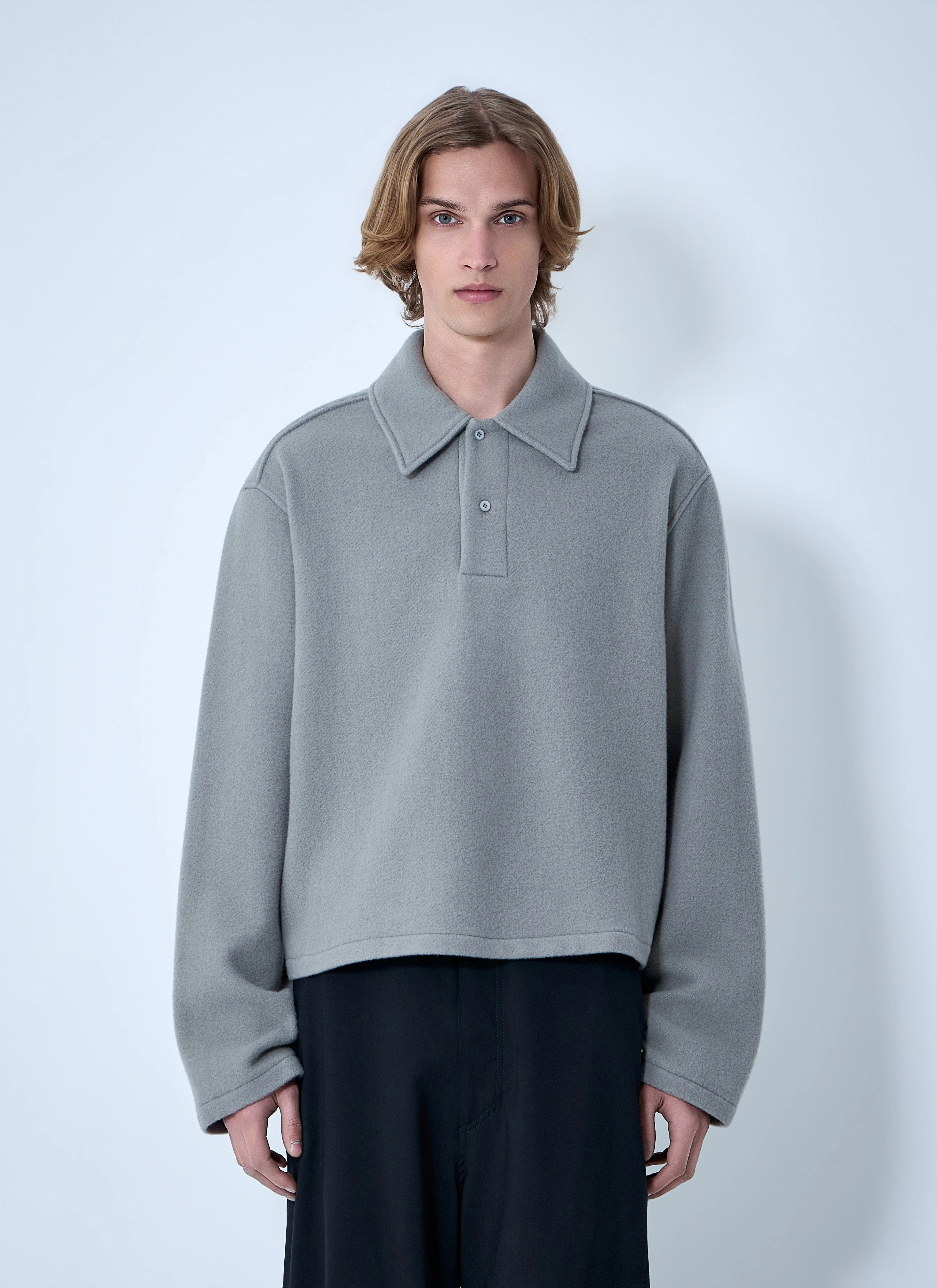 Rier Men Oversized Polo Knit Jumper - 1