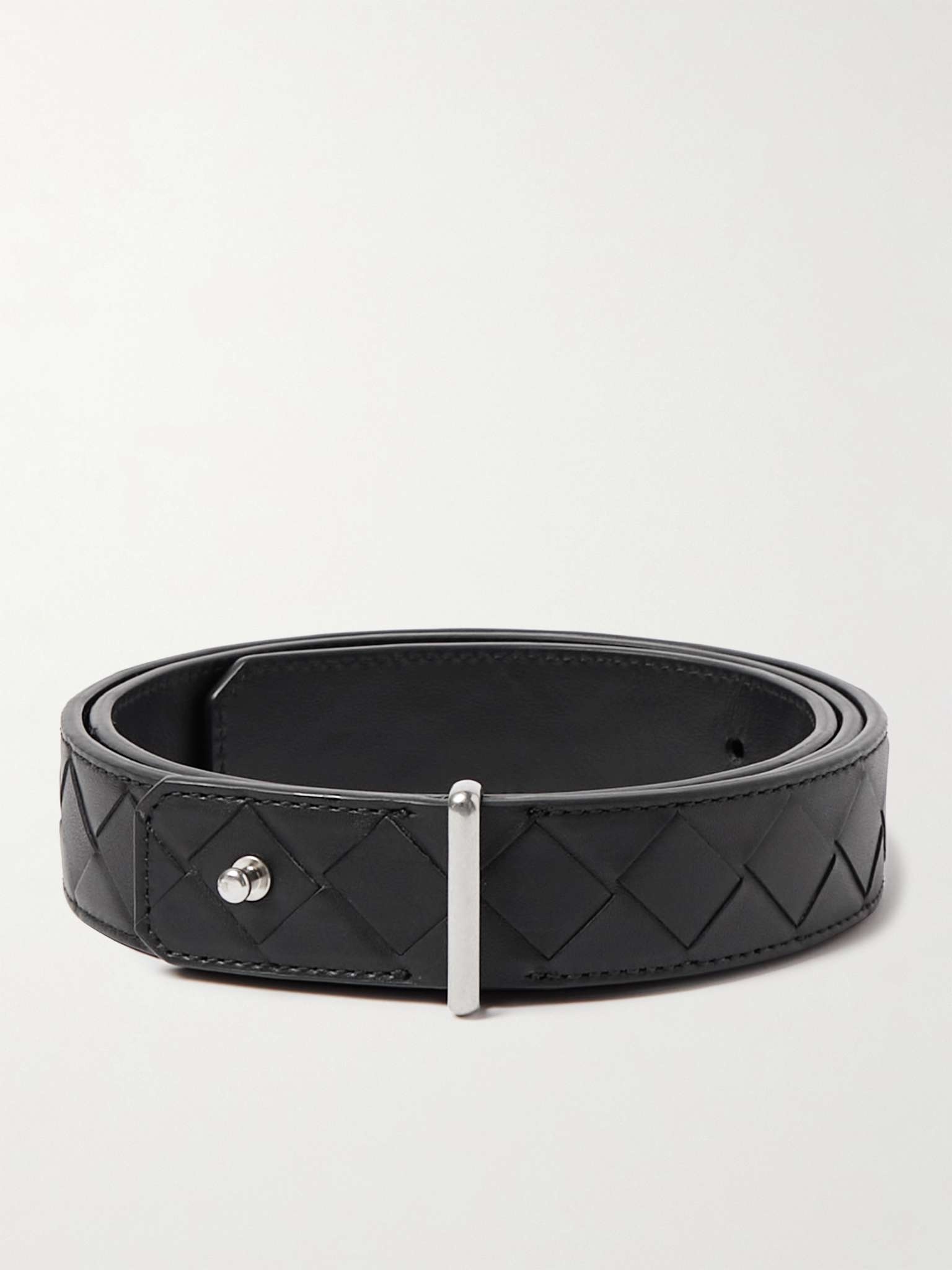 3cm Intrecciato Leather Belt - 1