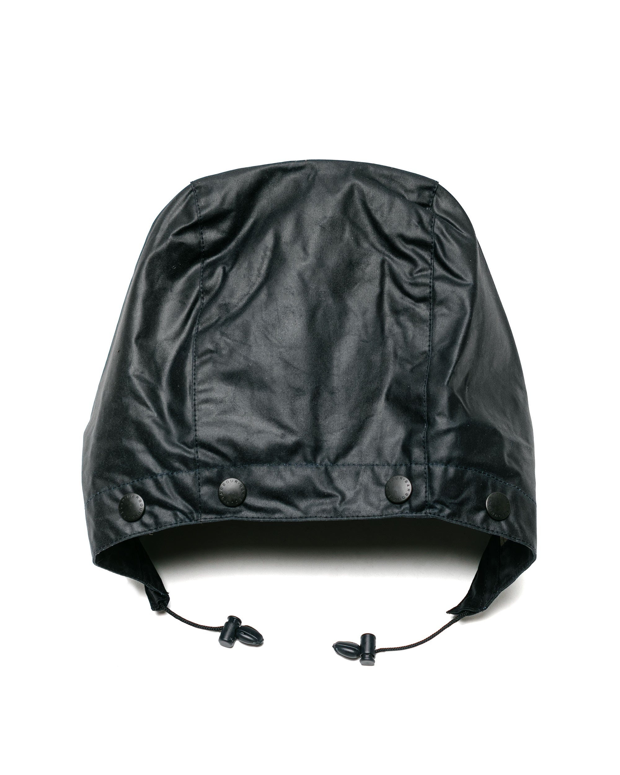 Waxed Cotton Hood Navy - 2