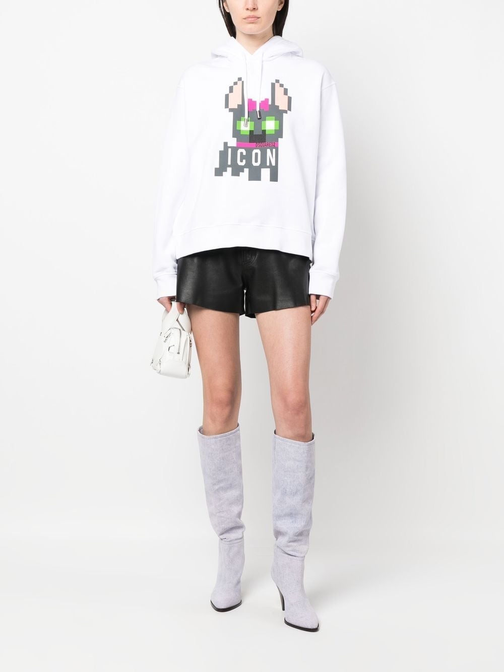 Icon pixelated-print hoodie - 2