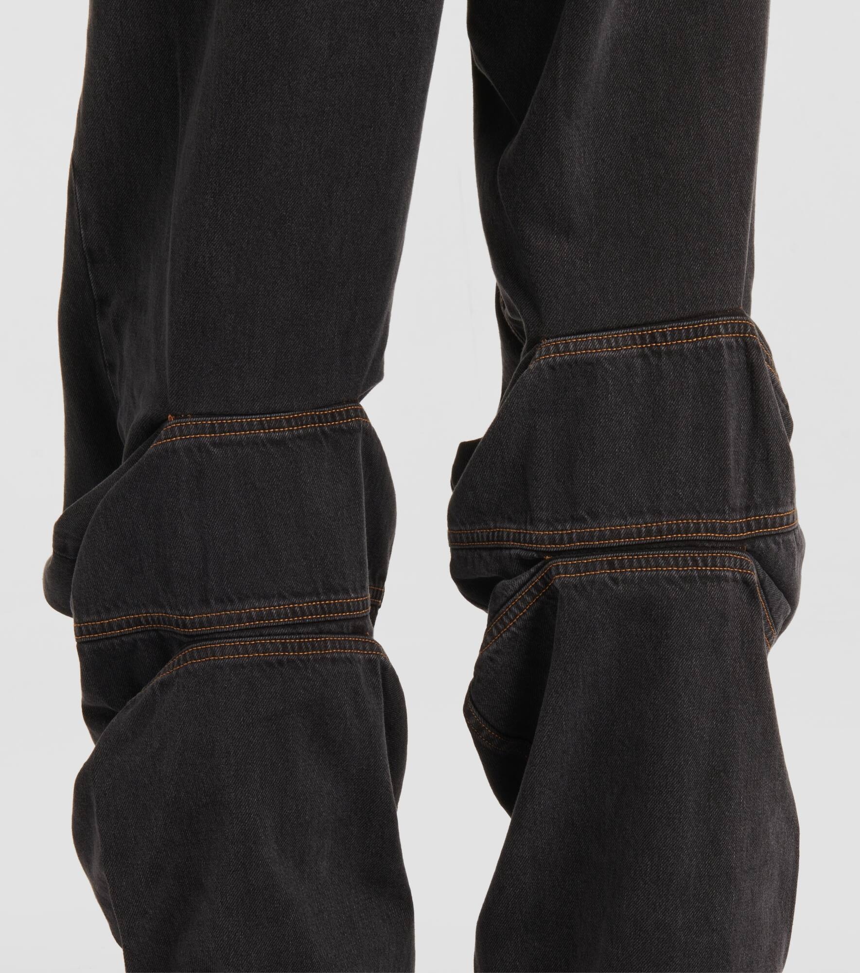 Evergreen Draped Cuff wide-leg jeans - 7