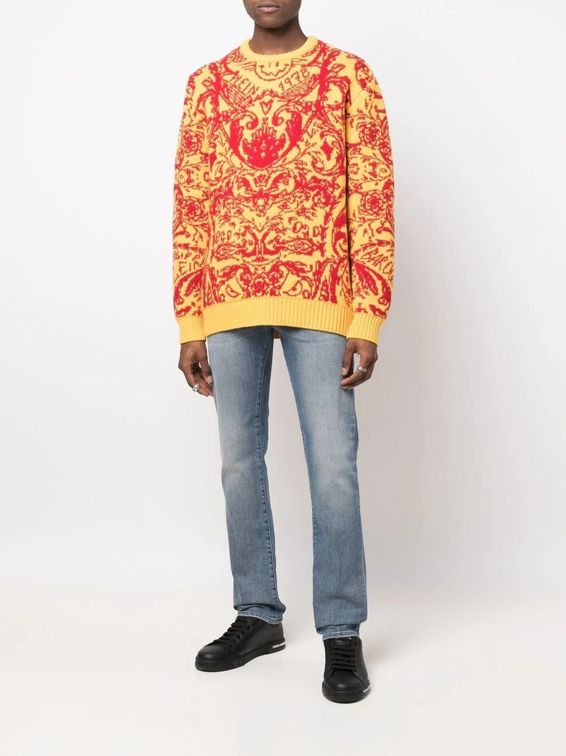 PHILIPP PLEIN intarsia-knit design jumper outlook