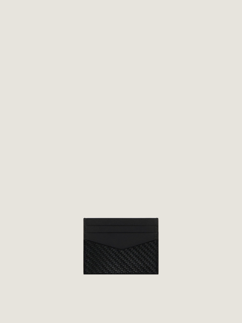 Givenchy GIVENCHY CARD HOLDER IN BRAIDED-EFFECT LEATHER outlook