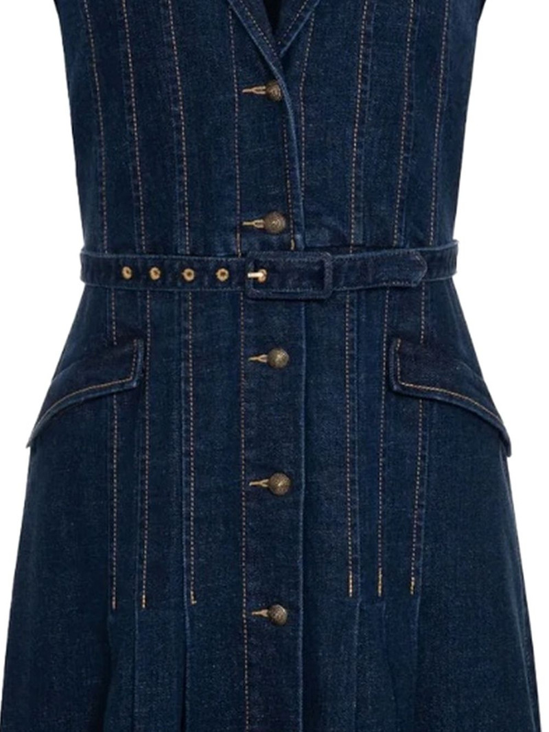 SALONI belted sleeveless dress outlook