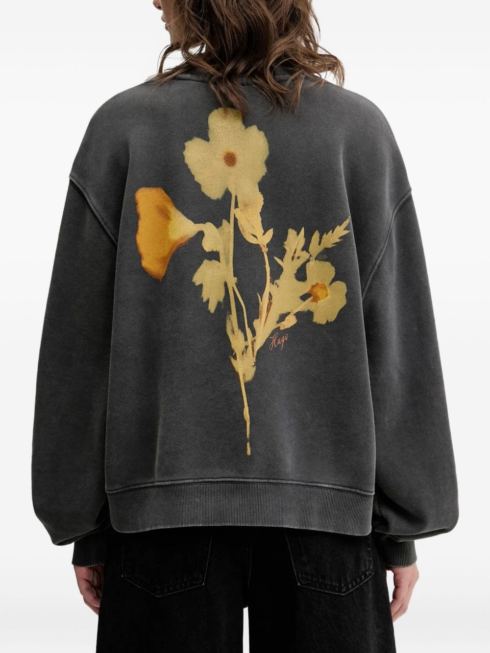 flowers-print sweatshirt - 3