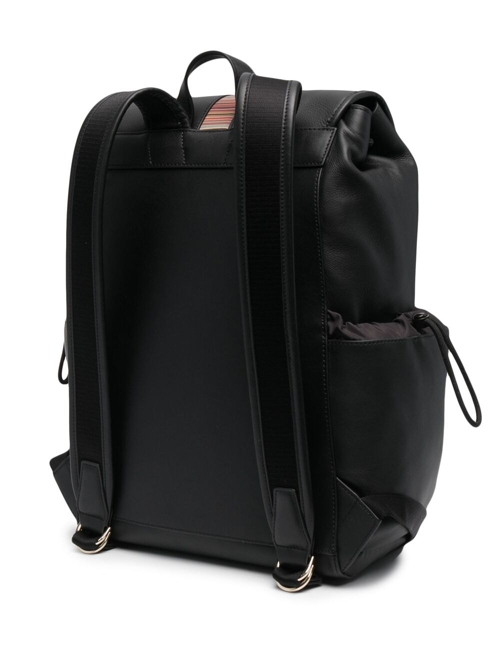 Artist-print leather backpack - 3