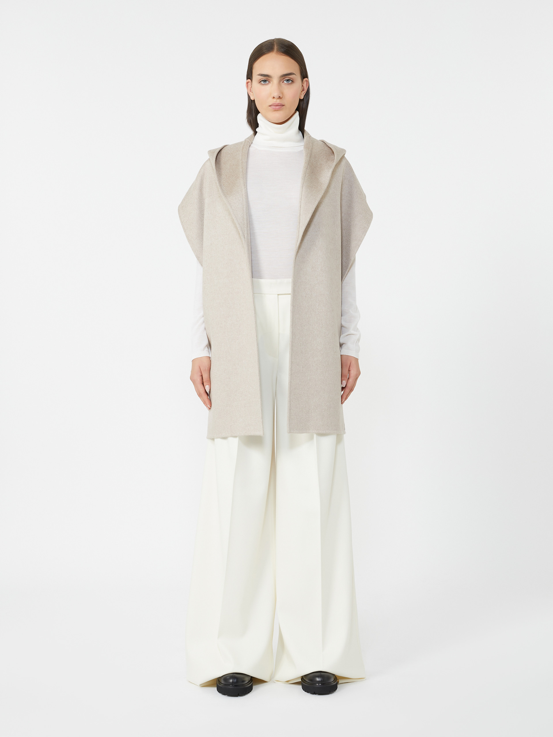 VILLAR Cashmere scarf with hood - 2