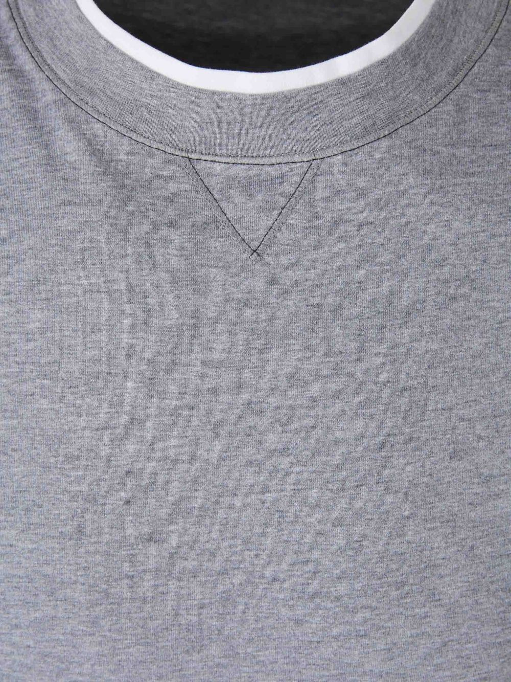 embroidered-logo ribbed-neckline T-shirt - 3