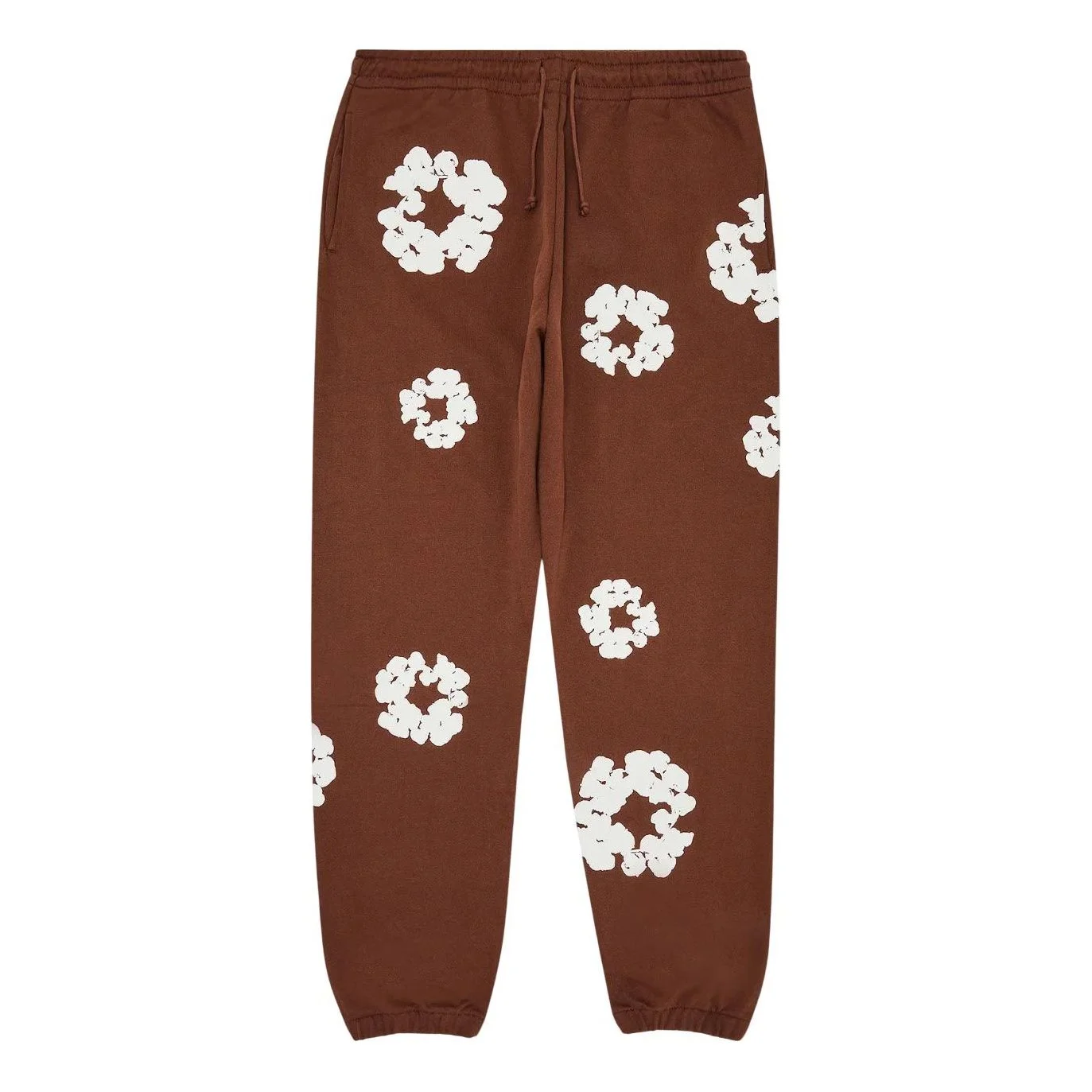 Denim Tears Cotton Wreath Sweatpants 'Brown White' 401-905-30 - 1