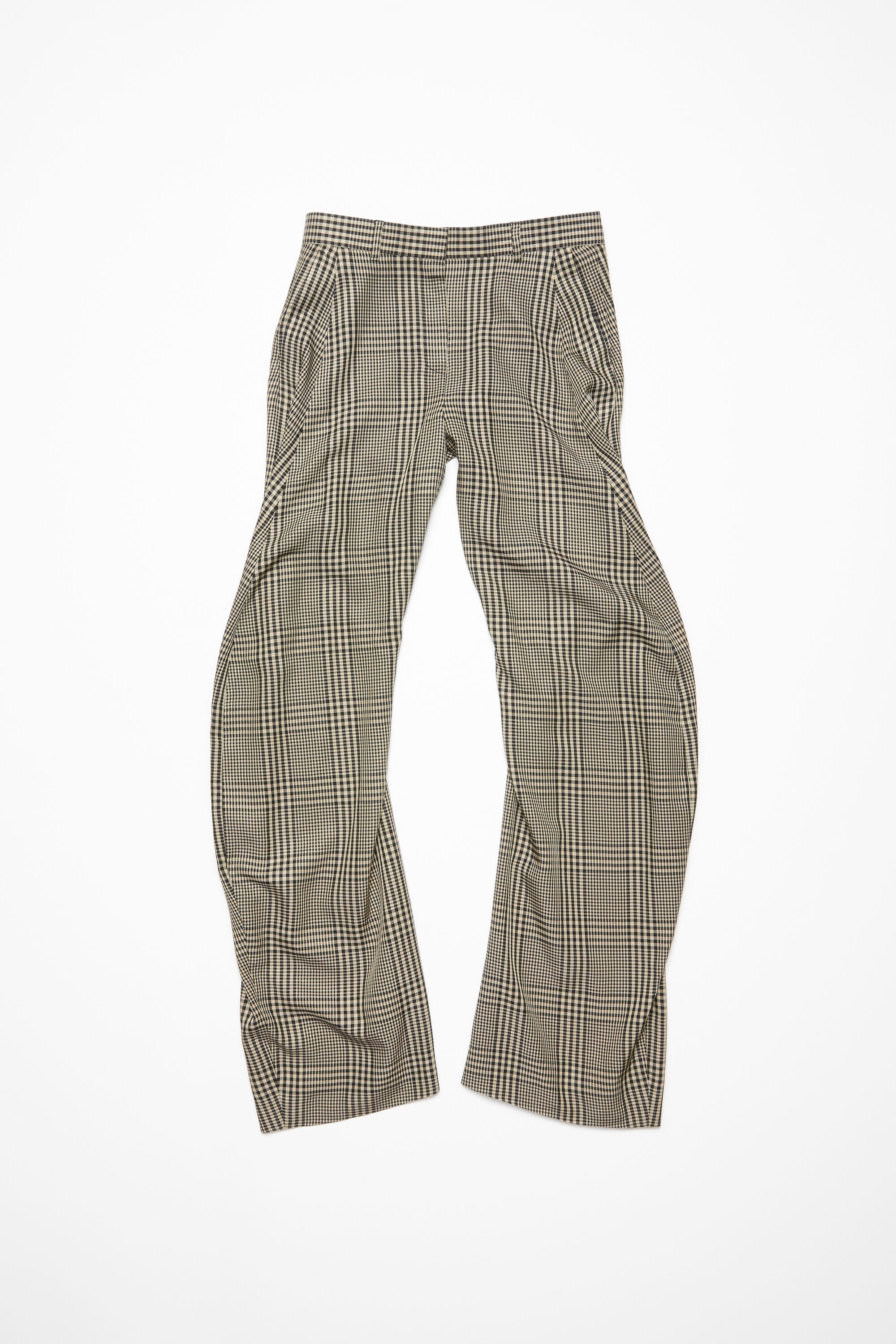 Plaid tailored trousers - Multi brown - 6