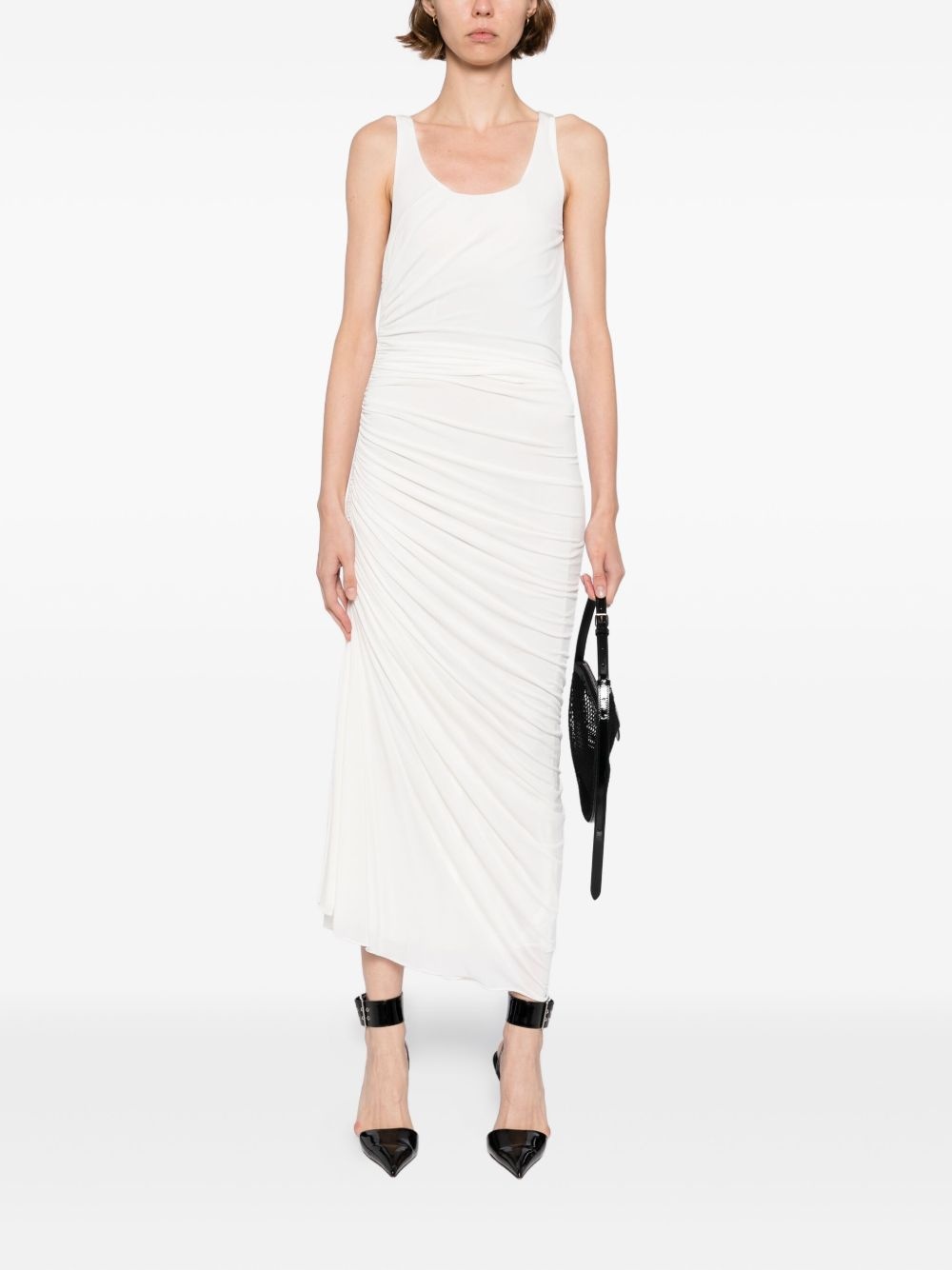 asymmetrical gathered dress - 2