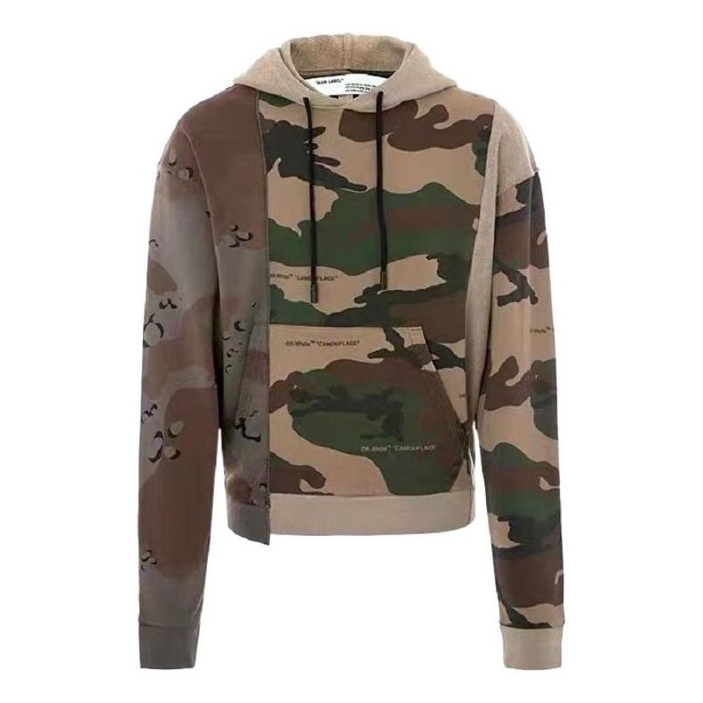 Men's Off-White Splicing Long Sleeves Camouflage OMBB036F181920429901 - 1