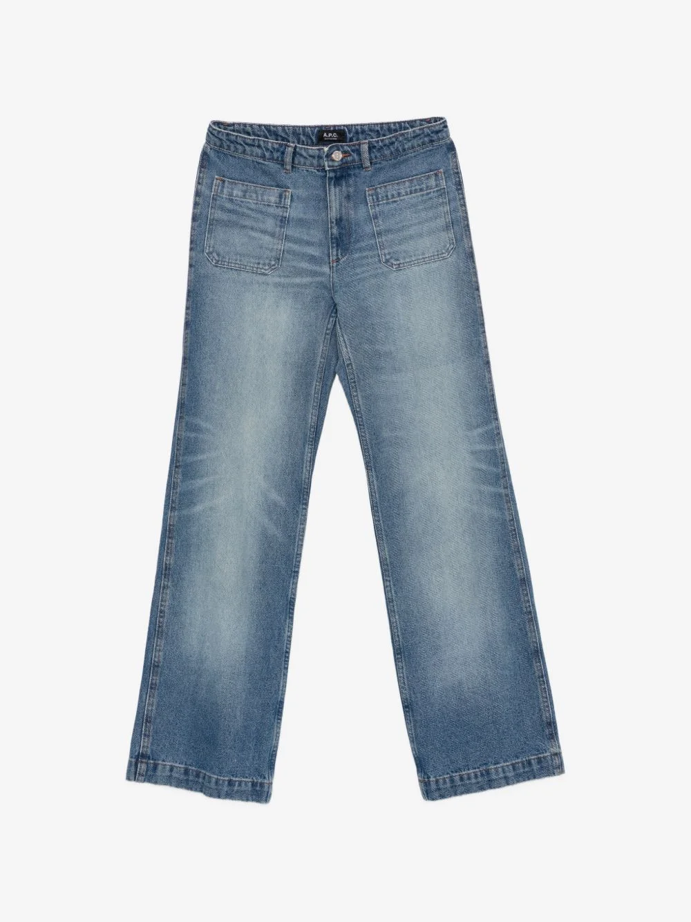 patch-pocket wide-leg jeans - 1